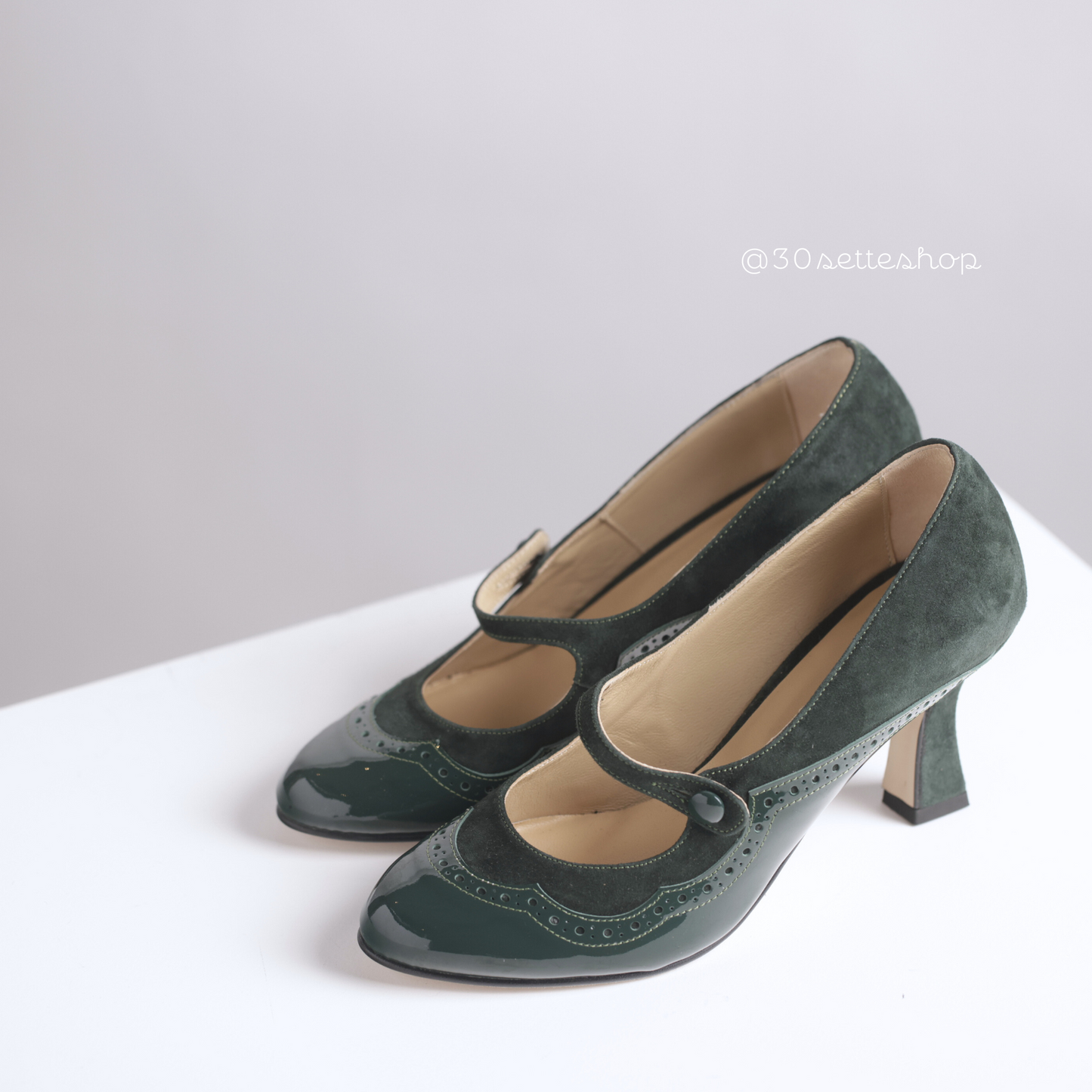 NELLA Verde Décolleté Mary Jane