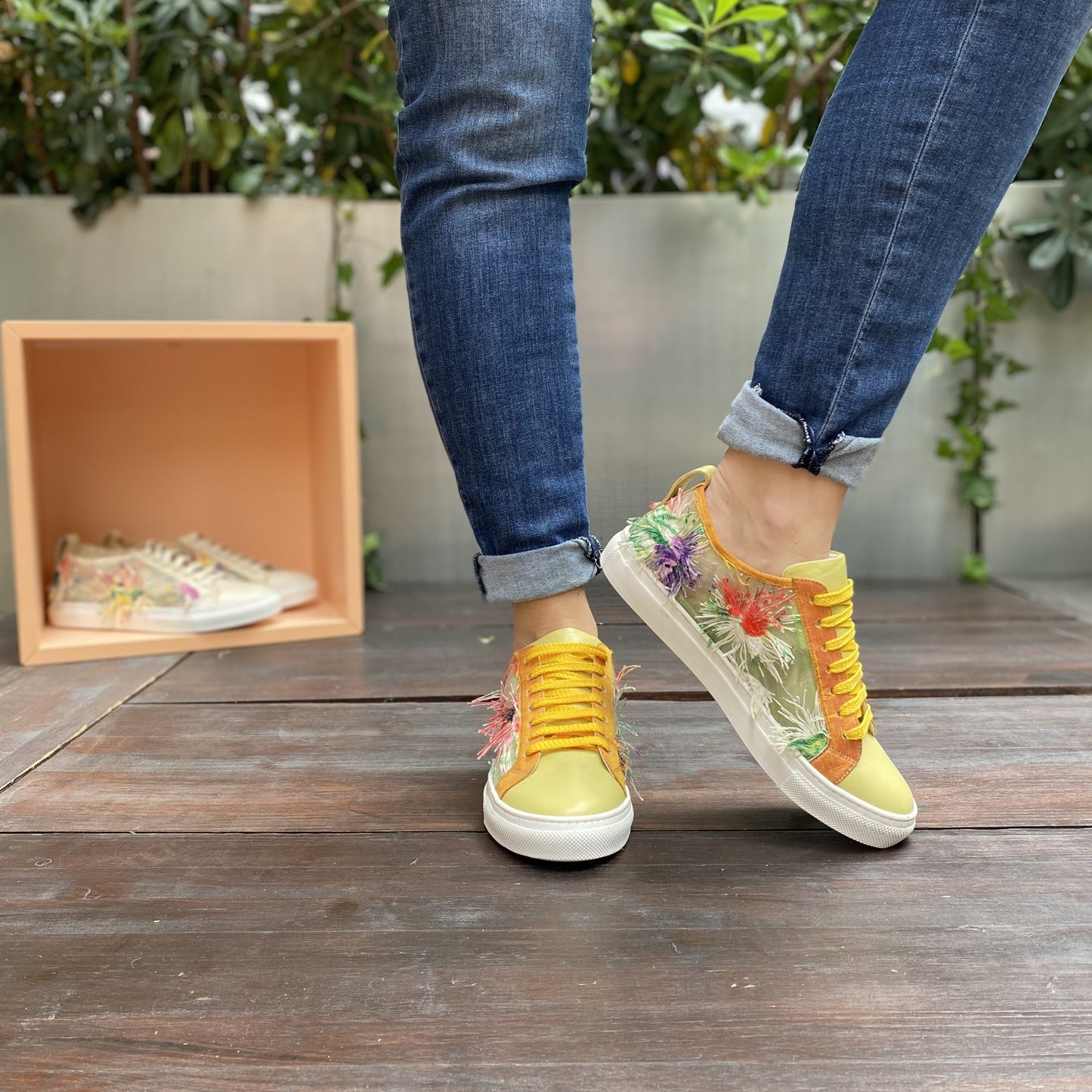 GAIA Gialla Sneakers in rete