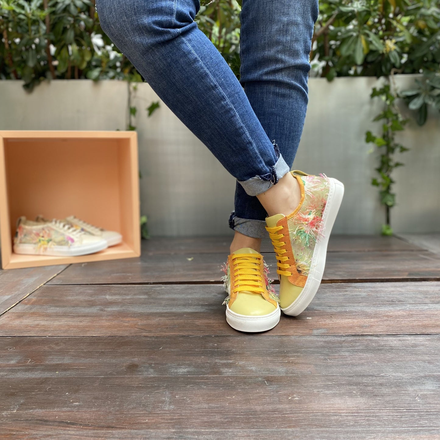 GAIA Gialla Sneakers in rete
