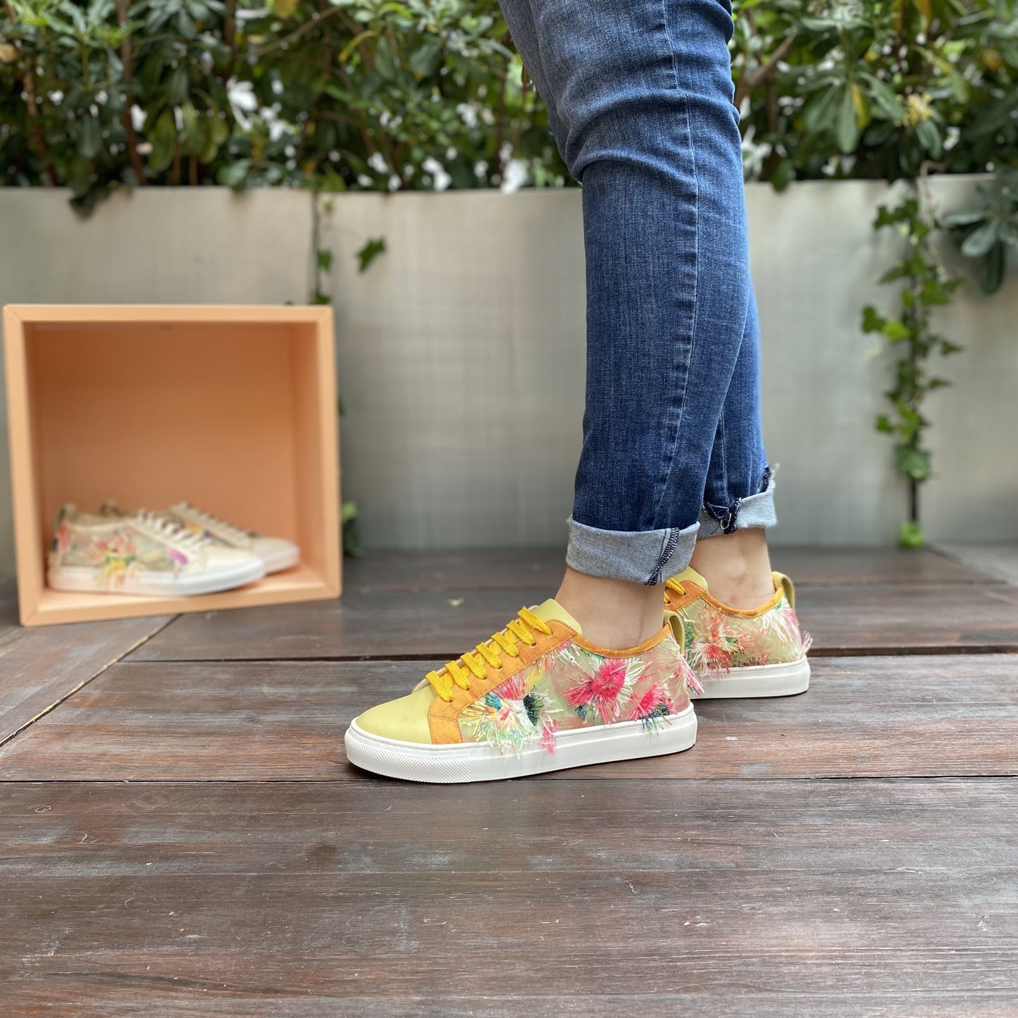 GAIA Gialla Sneakers in rete