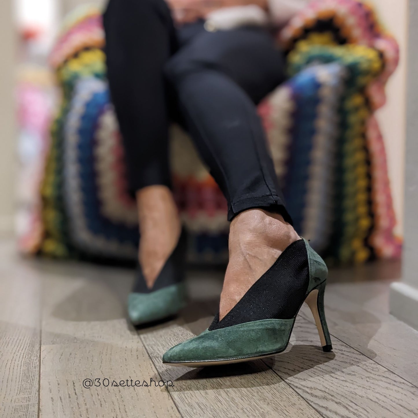 ALINA Verde Décolleté con elastico