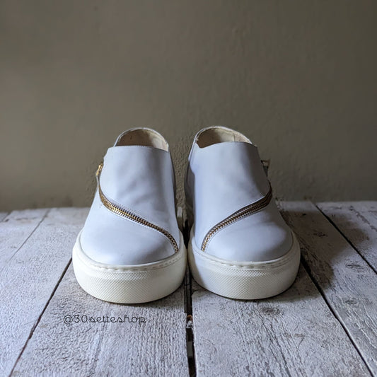 SNEAKERS MODELLO SLIP-ON IN MORBIDISSIMO NAPPA PANNA