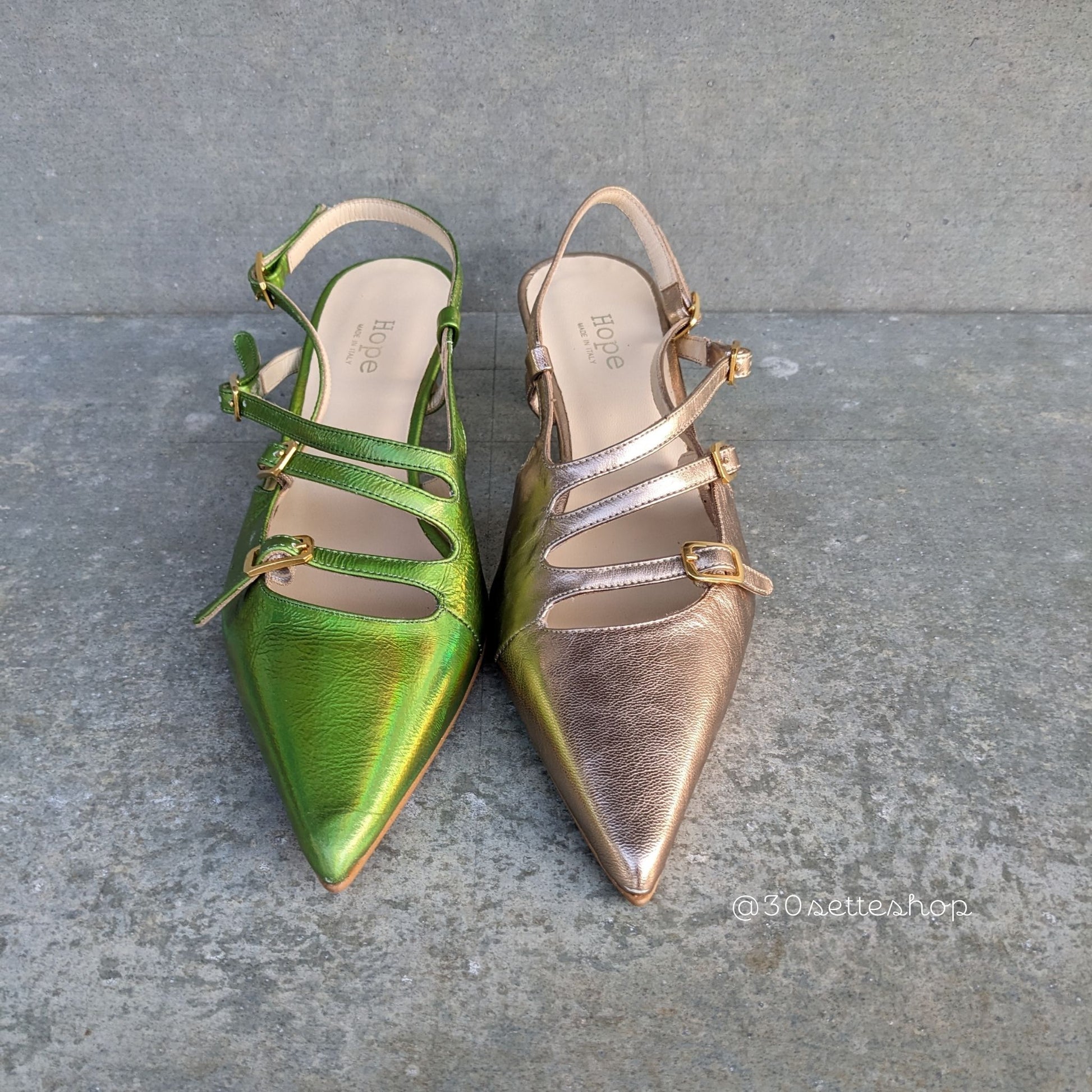 gloria-decollete-slingback cinturini regolabili tacco 3 cm kitten heels artigainale