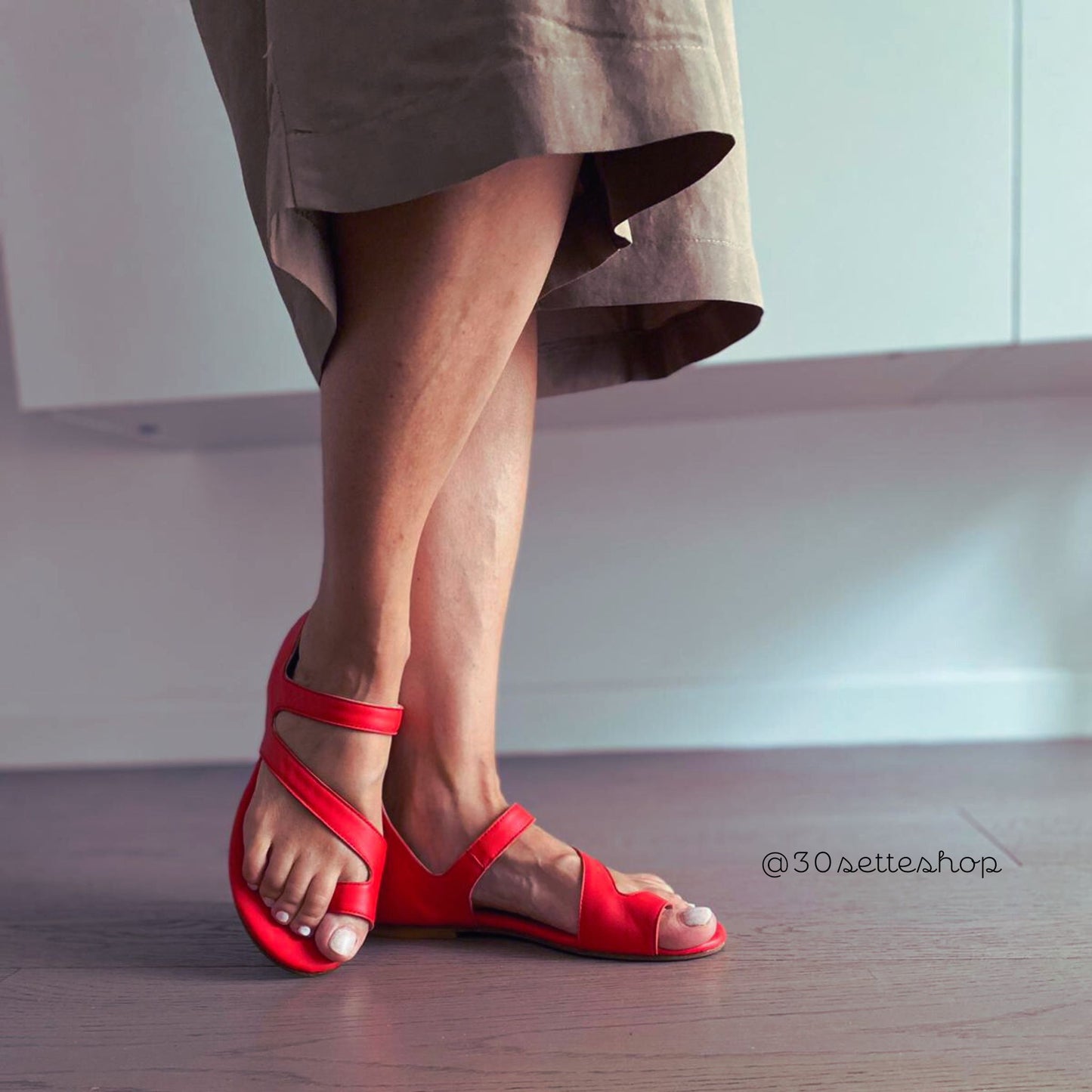 LIPSI Corallo Sandalo flat infradito