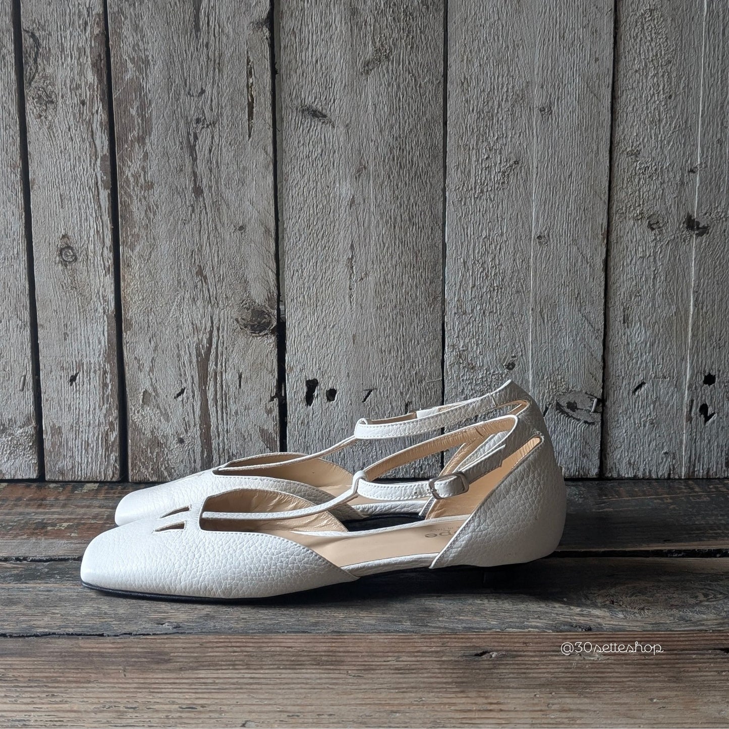 TANIA Panna Ballerina t-bar d'orsay kitten heel