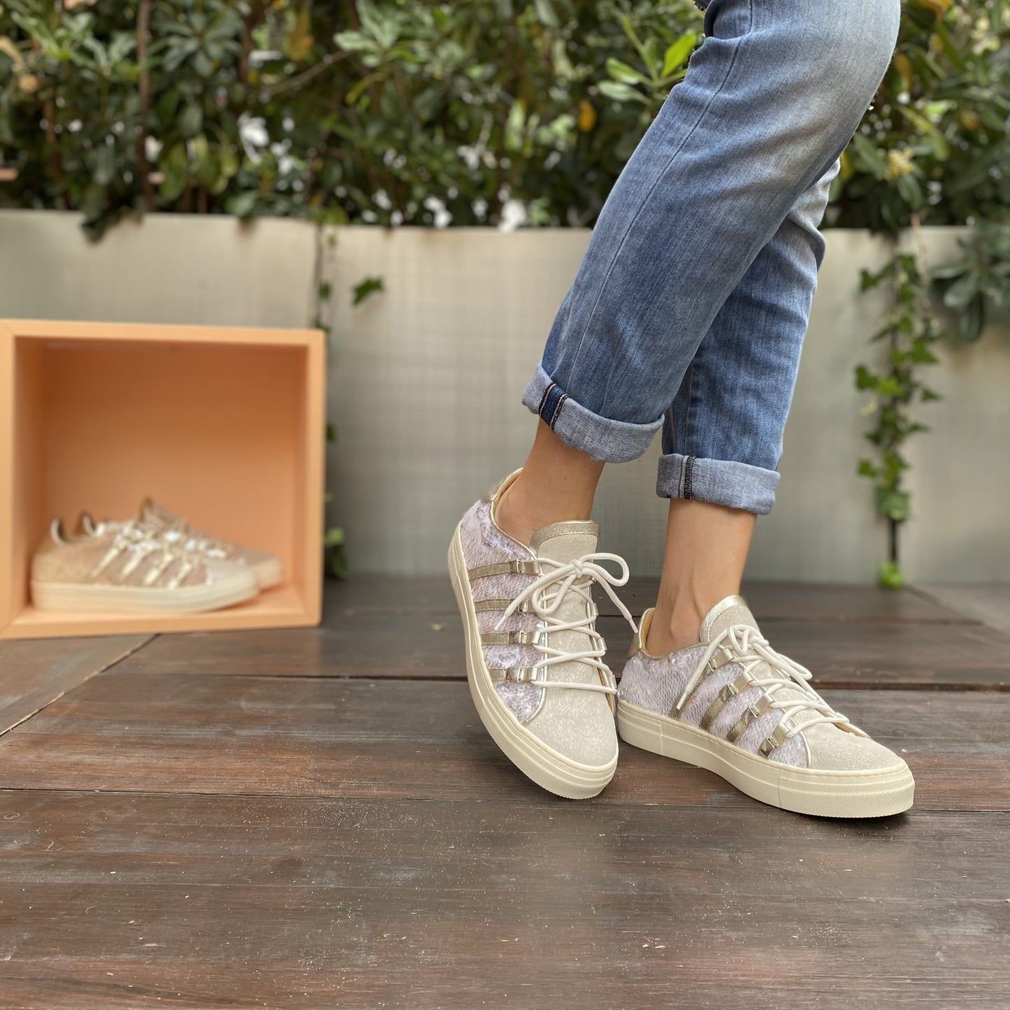 CLIPS Argento Sneakers Paillettes