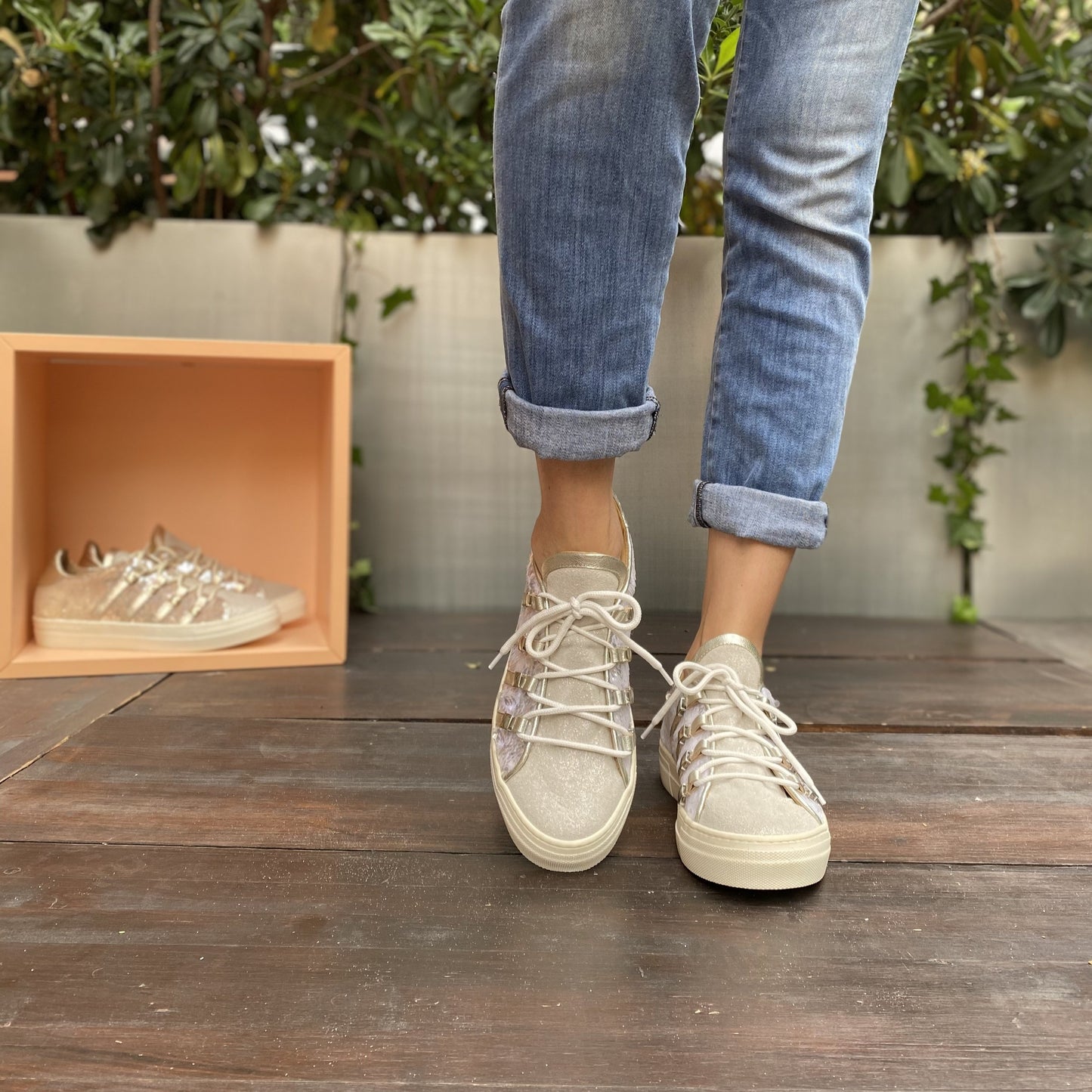 CLIPS Argento Sneakers Paillettes
