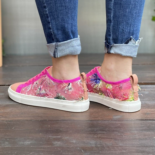 GAIA Rosa Sneakers in rete