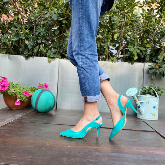 SOPHIE Sandalo Slingback Acquamarina