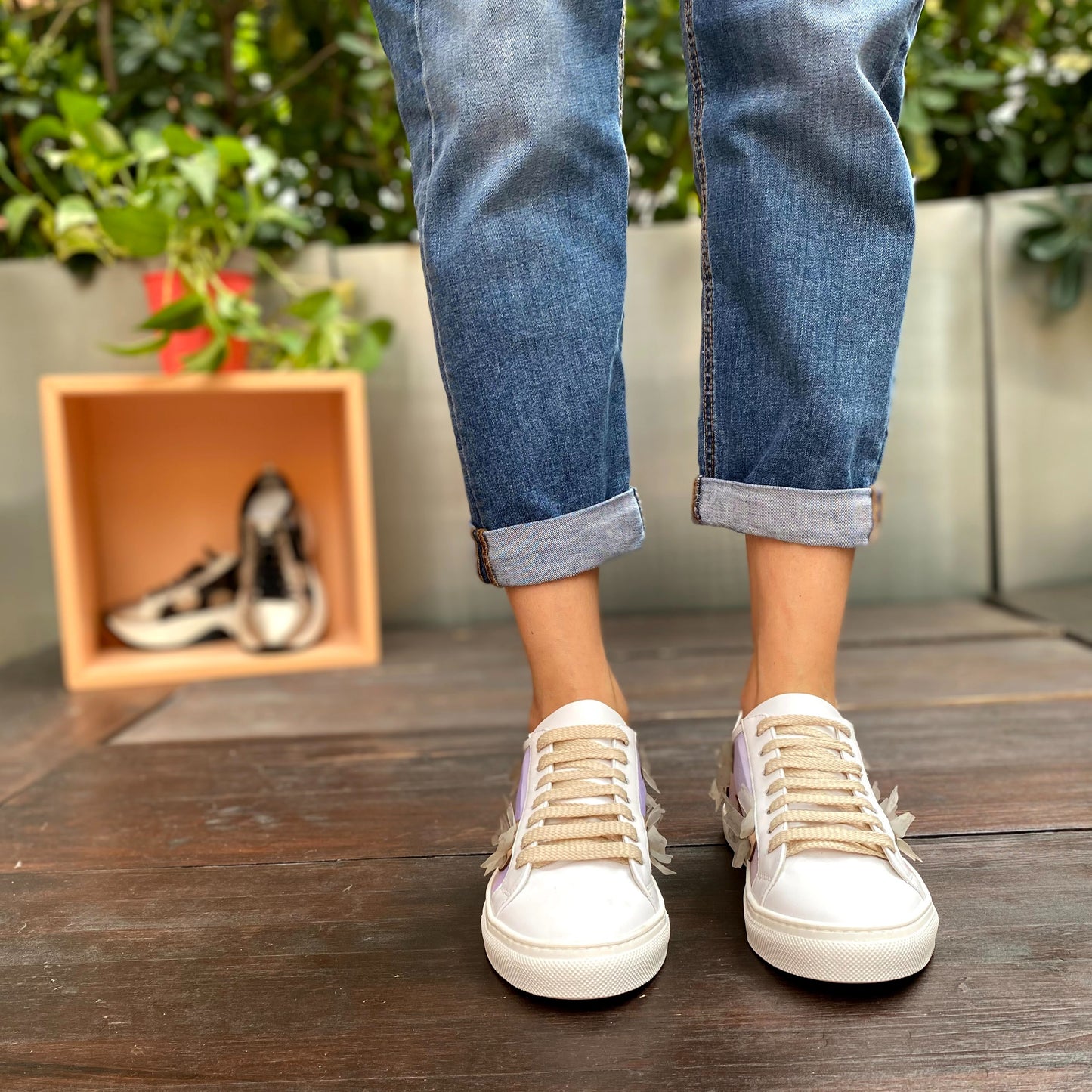 LIZZY Sneakers Rete e Fiori da sposa