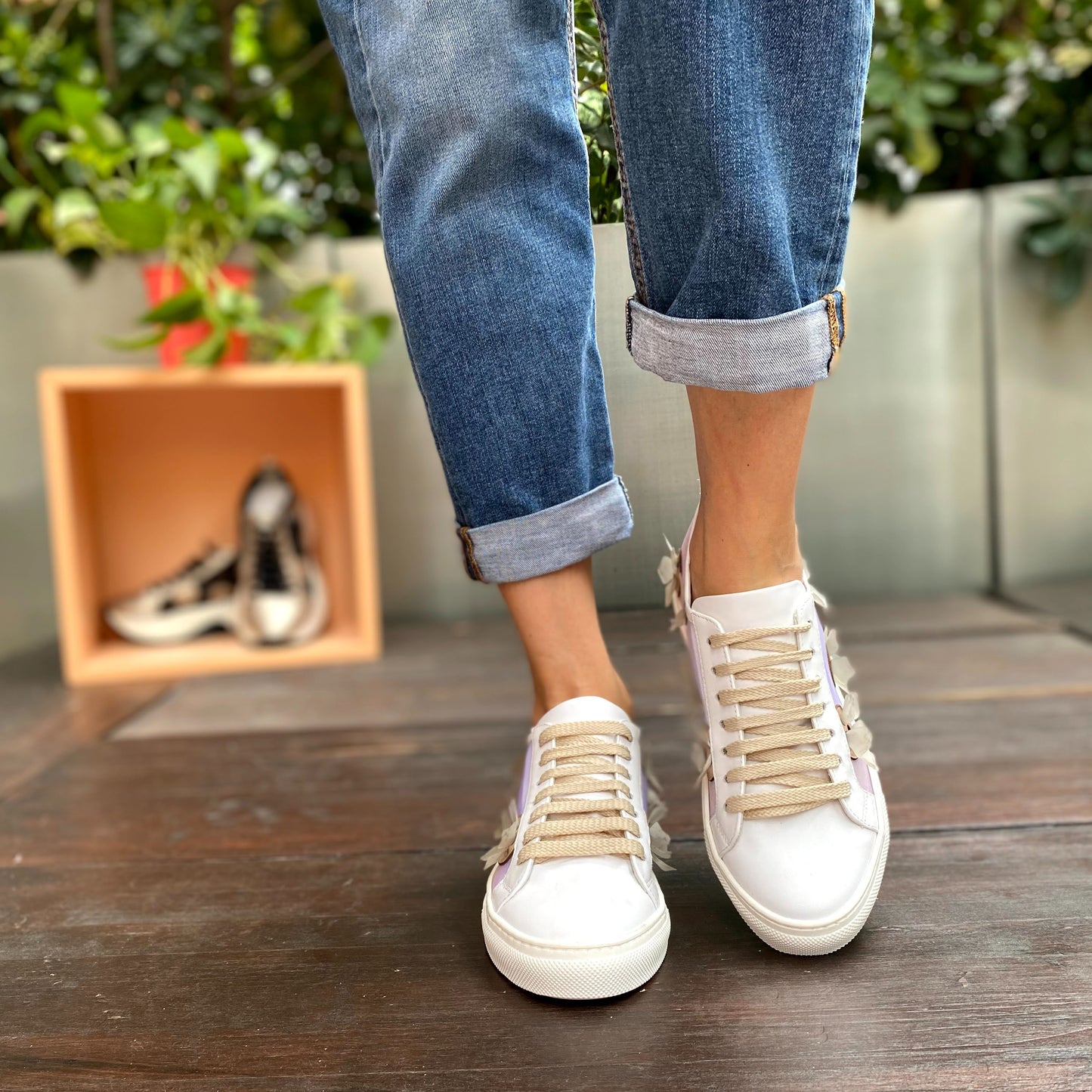 LIZZY Sneakers Rete e Fiori da sposa