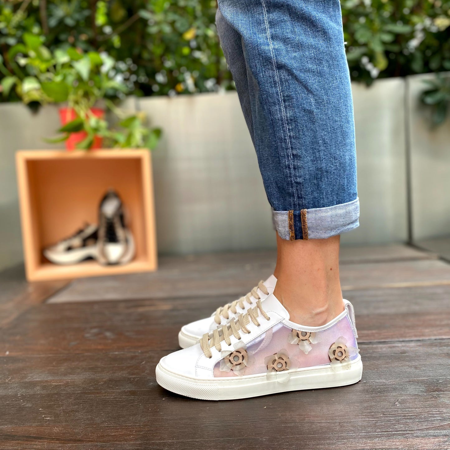 LIZZY Sneakers Rete e Fiori da sposa
