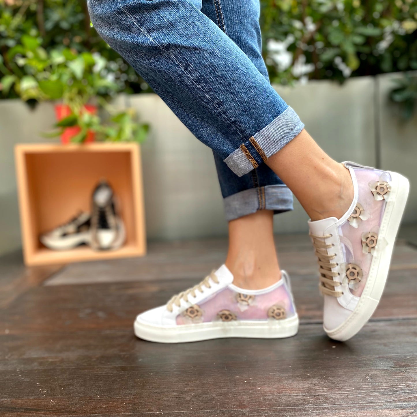 LIZZY Sneakers Rete e Fiori da sposa