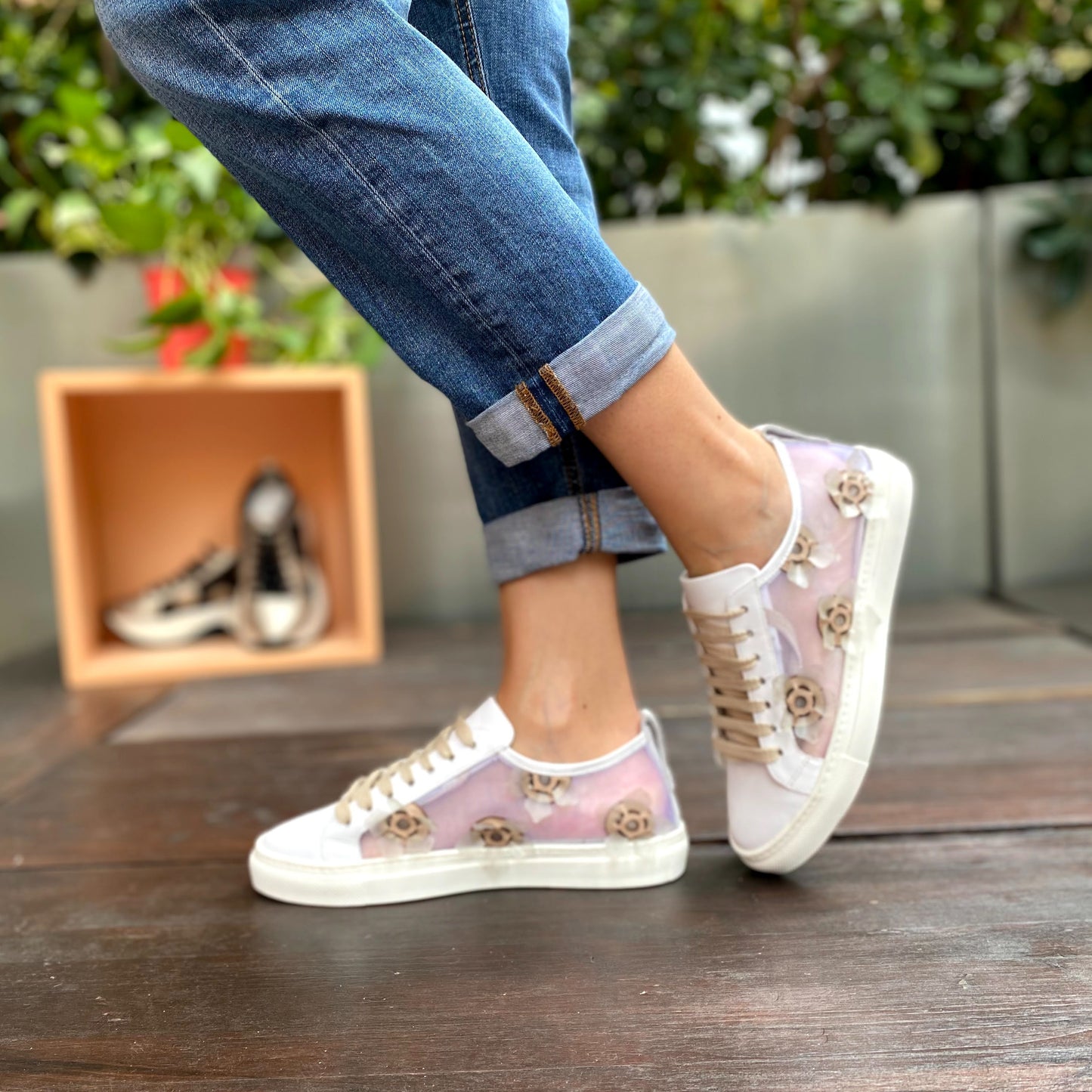 LIZZY Sneakers Rete e Fiori da sposa