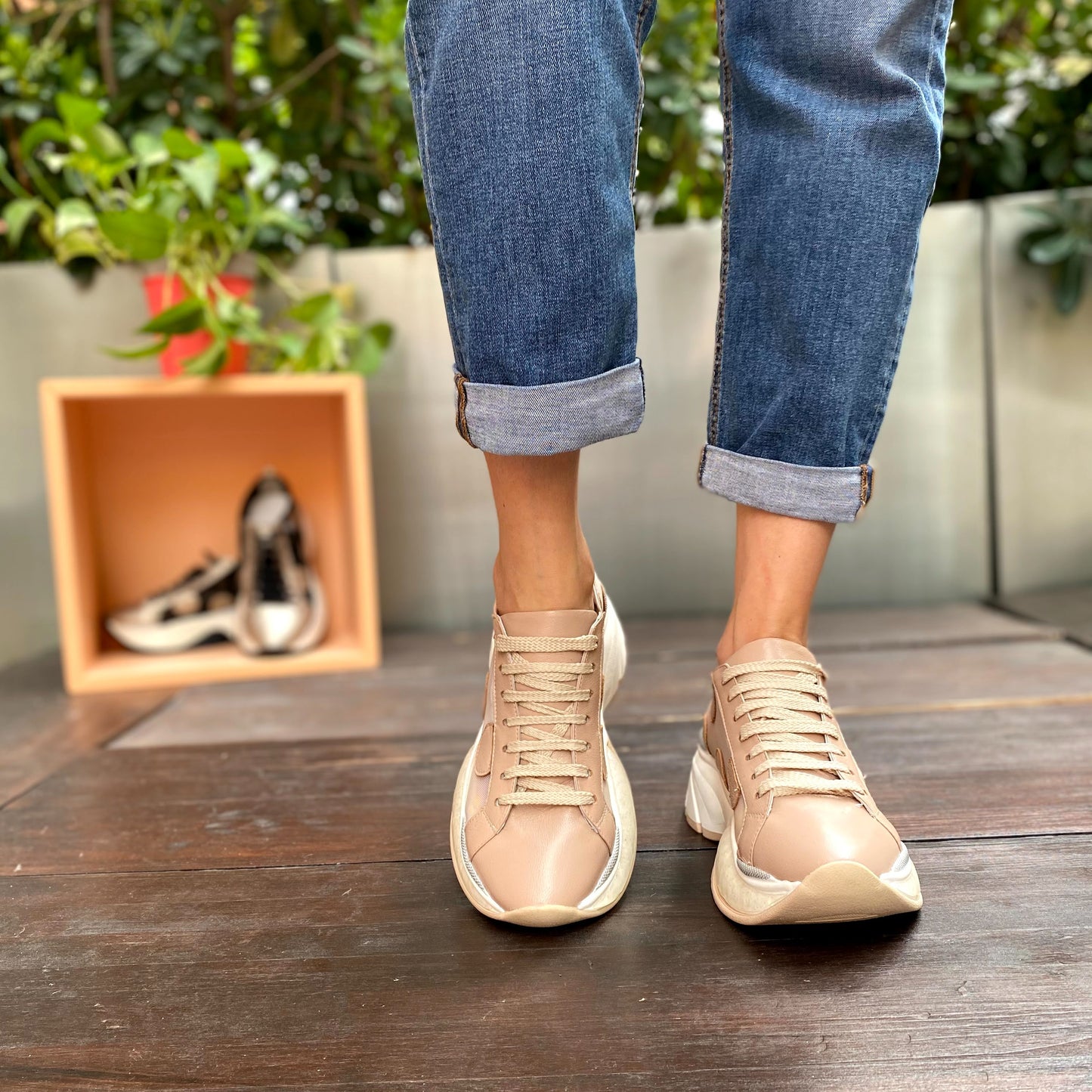 RINE Sneakers Cipria in Rete