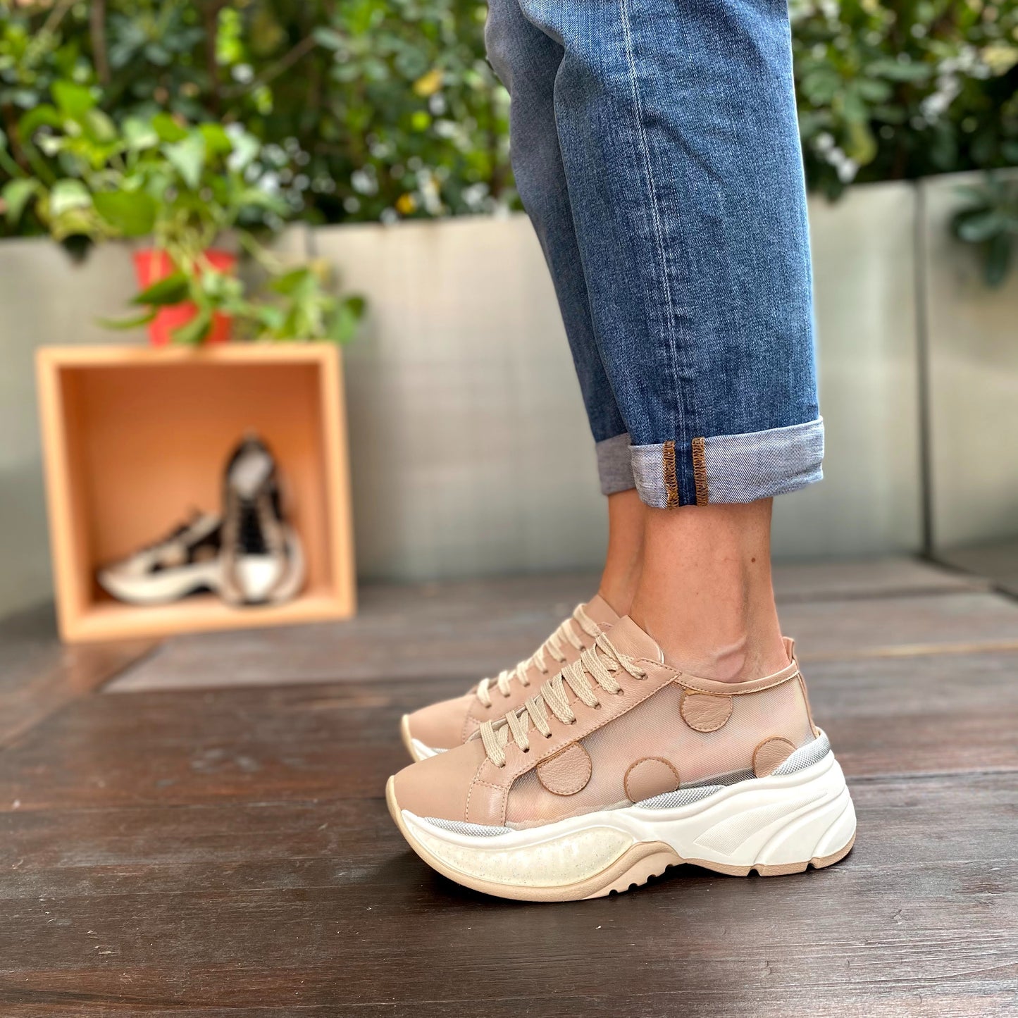 RINE Sneakers Cipria in Rete