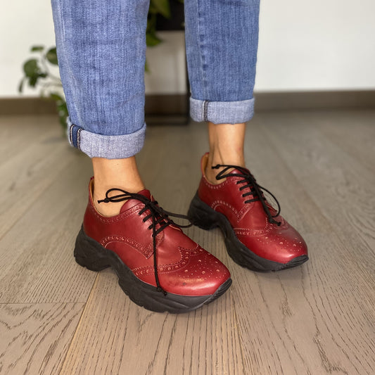 ANGELICA Chunky Sneakers Bordeaux