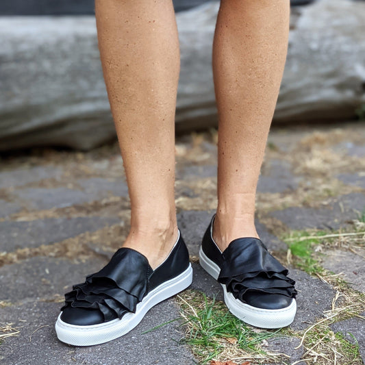 KATE Nera Sneakers con rouches