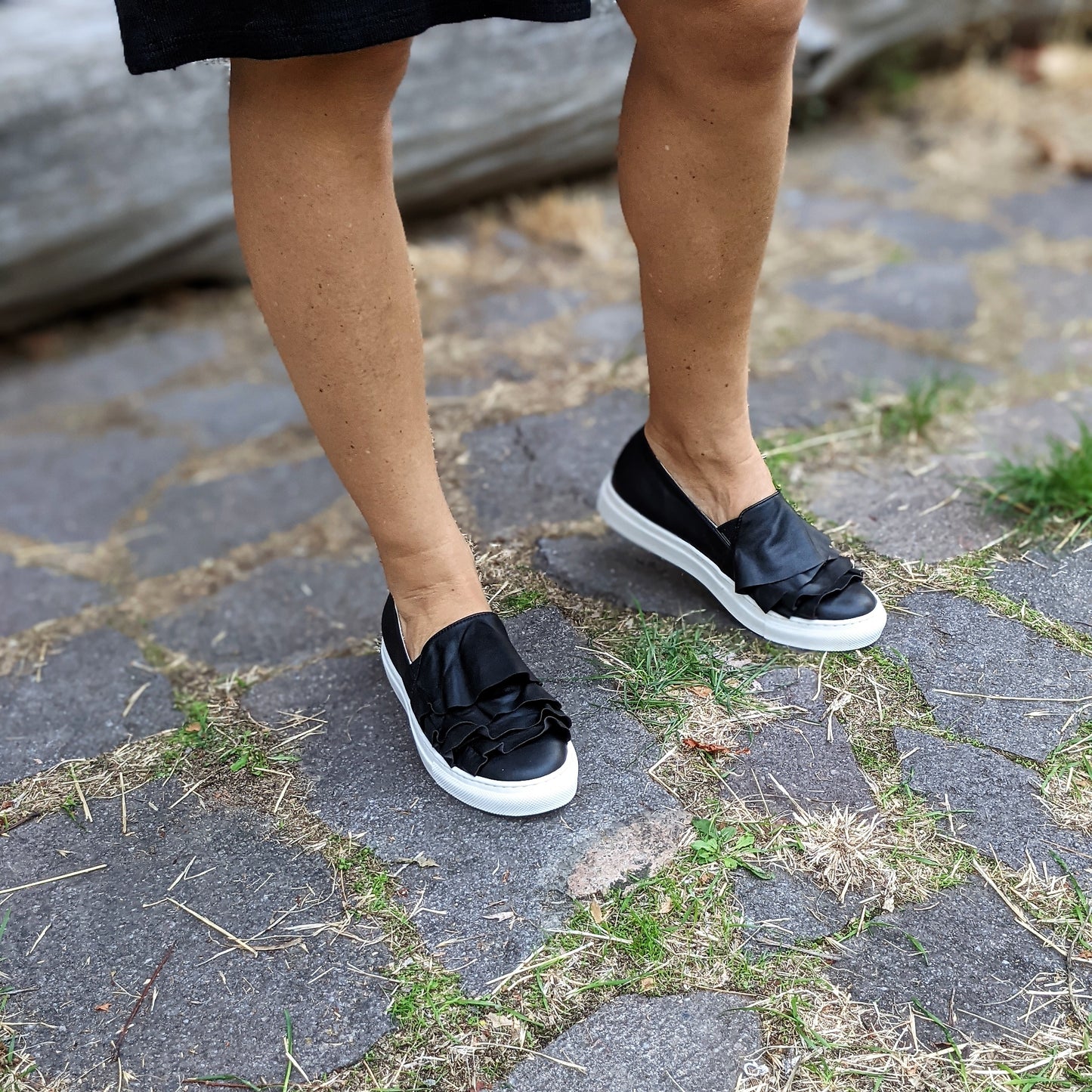 KATE Nera Sneakers con rouches