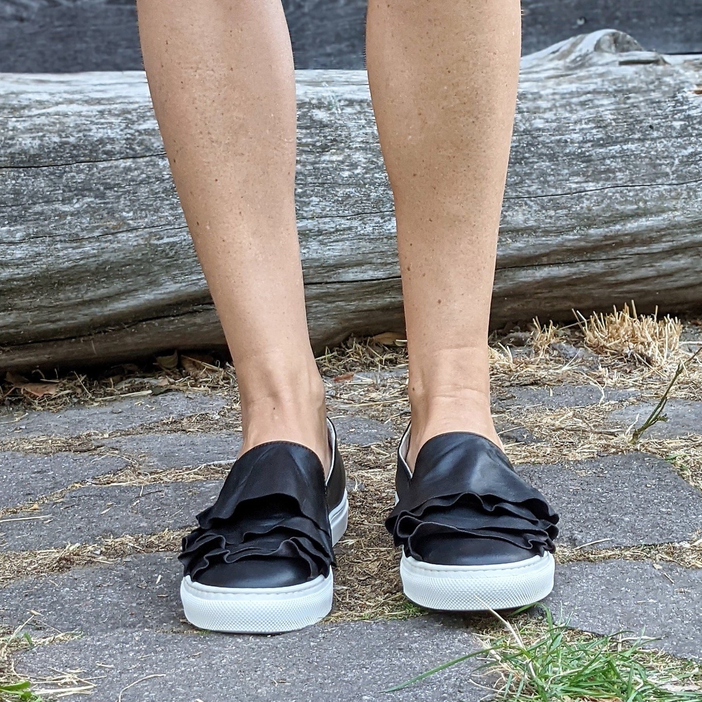 KATE Nera Sneakers con rouches